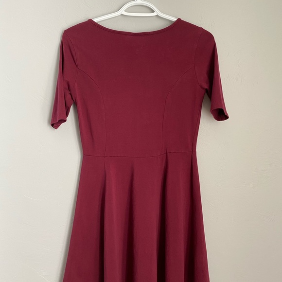 H&M Dark Red Dress with 3/4 Sleeves - Picture 3 of 12